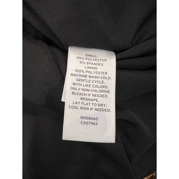 Open Edit Black Floral Painted Confetti Long Sleeve Ruched Mesh Dress - SIZE M - Picture 9 of 10